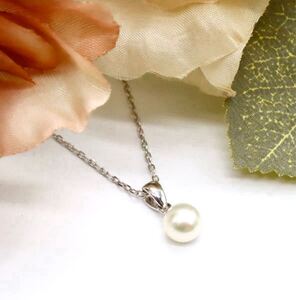 【SALE】1円〜!! 美品!!MIKIMOTO(ミキモト)箱付!!＊K18 アコヤ本真珠ネックレス＊J◎ 約2.6g 約39.5cm pearl necklace jewelry EB8/EC1 A14