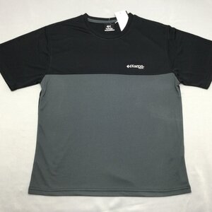 【送料無料】【新品】Kaepa メンズ半袖Tシャツ(通気素材 吸水速乾 UVカット）　　L　　ブラック★472233