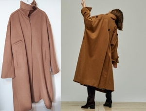 定価9.7万 inherent インヒアレント Stand Dolman Coat スタンド ドルマン ステンカラー コート 36 