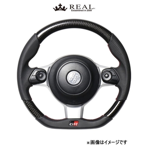 レアル ステアリング オリジナルシリーズ エンブレムタイプ(ブラックカーボン)BRZ ZD8 GRM-BKC-RD REAL