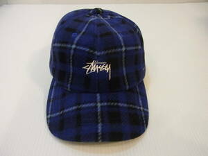 Stussy ステューシー★ベースボールキャップ★フリーSize ブルーチェック