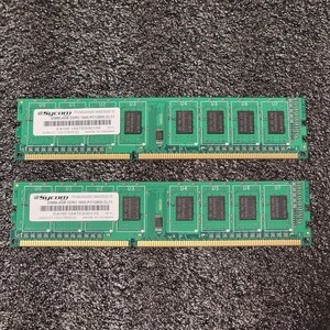 SYCOM DDR3-1600MHz 8GB (4GB×2枚キット) 動作確認済み デスクトップ用 PCメモリ 