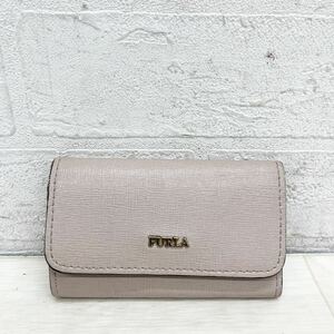 1494◎ FURLA フルラ 小物 ファッション キーケース 6連 フック ボタン カジュアル ピンスベージュ レディース