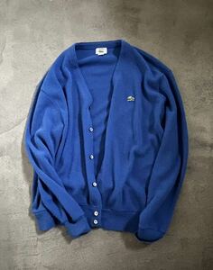 IZOD LACOSTE ビンテージラコステ　アクリルカーディガン　70年代80年代90年代　USA製　ルーズカーディガン　XL ヴィンテージ