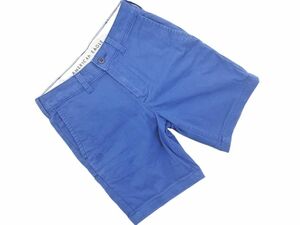 AMERICAN EAGLE アメリカンイーグル ロールアップ ショート パンツ size26/青 ■◆ ☆ eeb0 レディース