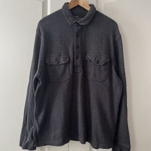 J.crew ジェイクルー 長袖 ポロ シャツ ニットポロ L グレー 大きいサイズ アメリカ jクルー チャコール ジョンスメドレー