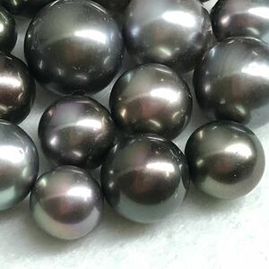 (南洋黒蝶真珠おまとめ)u 50.0g/250ct 約8.0-13.0mm珠 ルース 裸石 宝石 ジュエリー jewelry Pearl パール black i