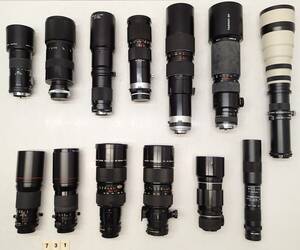 M731E MF レンズ 大 ロング Big 大量 １３本 キャノン TOMYELL シグマ タムロン トキナ TAKUMAR 300mm 400mm 500mm 800-2400mm 等 ジャンク