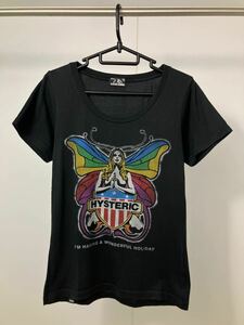 ヒステリックグラマー バタフライガール 半袖Tシャツ 黒 希少 レディースフリーサイズ　美品