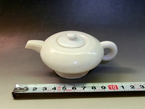 急須■白磁 後手 茶瓶 煎茶器 お茶道具 水滴 古玩 唐物 中国 古美術 時代物 骨董品■