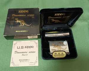 未使用　Zippo/ジッポー Allosaurus　アロサウルス Dinosaurs series Part2 ダブルイヤー 1932-1992　限定品（固有番号入）No.3640　恐竜