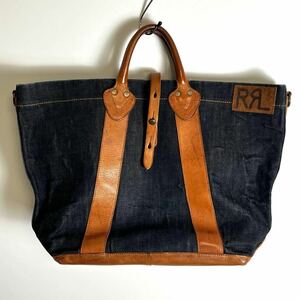 【名作】RRL Vintage Model Denim Tote トート レザー