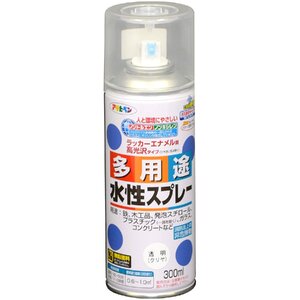 アサヒペン 水性多用途スプレー 300ML クリヤ