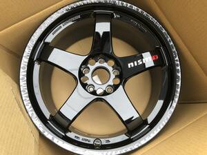 即納 LMGT4 LM GT4 ニスモ NISMO Aluminum Road Wheel Machining Logo Version 18×9.5J 12 PCD114.3 5穴 BLACK 4本組 (4030S-RSR46-BK) 