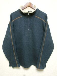 ★美品★KUHL キュール ハーフジップ フリース XXL★ネイビー系 alfpaca プルオーバー ジャケット アウトドア アルフ クール ビッグサイズ