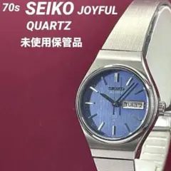 未使用 70s SEIKO ジョイフル QZ 純正SSブレス 日本製 腕時計