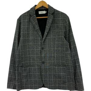 AZZURE アズール グレンチェック テーラードジャケット sizeS/グレー