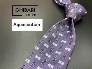 【美品】Aquascutum　アクアスキュータム　ドット柄　ネクタイ　3本以上送料無料　パープル　0602194