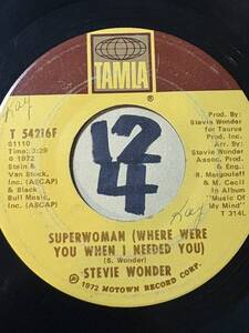 STEVIE WONDER SUPERWOMAN / I LOVE EVERY LITTLE THING ABOUT YOU 両面VG++ 1972