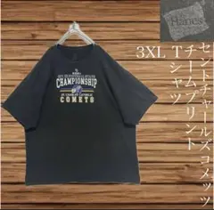 2152/US古着ヘインズ セントチャールズコメッツチームプリントTシャツ3XL