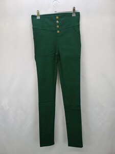 ap1870 □ 新品 ◆ GRICH グリッチ パンツ S 緑 グリーン 伸縮性 裏起毛 大人っぽい お洒落 ストレッチ ストレート 快適 フィット シンプル