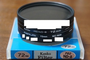 [72mm] Kenko marumi ND4 ND8 減光フィルター 1280円/枚 ケース付も有り