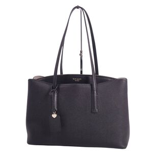 美品 ケイトスペード kate spade バッグ ハンドバッグ トートバッグ カーフレザー ロゴ カバン レディース ブラック cf11dn-rm20f12408