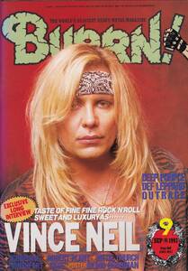 ☆即決 BURRN 1993年9月 VINCE NEIL DEEP PURPLE DEF LEPPARD OUTRAGE motley crue ポスター：BLIND GUARDIAN