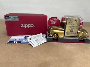 1円スタート limited ZIPPO 特別限定品 箱付 AD-CAR 1000個限定品 0622 ゴールド クラシックカー付き ケース付き 着火未確認