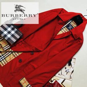 a8 参考価格14万●BURBERRY collection●袖切り返しノバ　高級ステンカラーコート バーバリーコート　イギリス製　暖かいな撥水ジャバジン