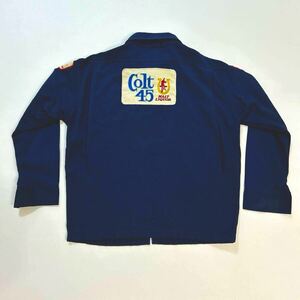 企業物 60s MALT LIQUOR Colt 45 BEER ワークジャケット TALONジッパー フルジップ 48 ビッグサイズ ビンテージ 60年代 50s バドワイザー