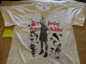 1991　Vintage NIKE T-shirts　Air Jordan 6 spike lee【flight school white】　銀タグ　米国製　size　XL 