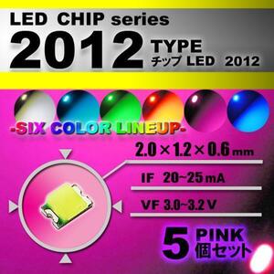 ２０１２ＬＥＤ チップ ピンク ５個セット エアコン 打替え