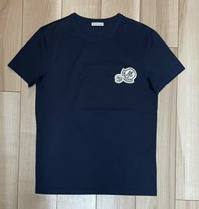 ［極美品］モンクレール　Tシャツ　ダブルワッペン　ダークネイビー