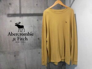 Abrecrombie&Fitch アバクロンビー＆フィッチ A&F アバクロ ロゴ刺繍 サーマル カットソー XXL/長袖シャツ2XL/ロンTee/メンズ/大きいサイズ