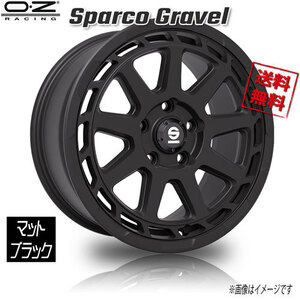 OZレーシング OZ Sparco Gravel マットブラック 18インチ 5H112 8J+35 1本 63.3 業販4本購入で送料無料