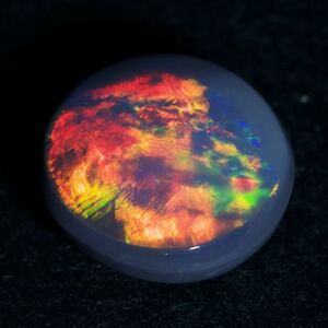 天然ブラックオパール/ルース/重さ0.80ct/オーストラリア産/天然オパール/天然石/ローリングフラッシュ