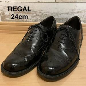 【美品】REGAL リーガル ウイングチップ ワースコレクション V083 ブラック