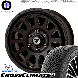 215/65R16 オールシーズンタイヤホイールセット ハイエース (MICHELIN CROSSCLIMATE & DELTAFORCE OVAL 6穴 139.7)