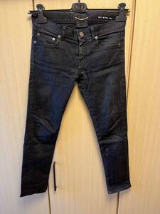 国内正規 15SS Saint Laurent Paris サンローランパリ Hedi Slimane エディ期 D01 ストレッチ スキニー デニムパンツ 黒 26 355878 Y459E