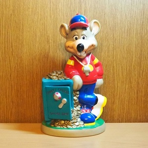 チャッキーチーズ　フィギュア　貯金箱　ソフビ　バンク　Chuck E. Cheese’s　ピザ　アドバタイジング　アメトイ　ミールトイ　