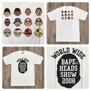 ★新品★ BAPE HEADS SHOW 2008 Tシャツ Sサイズ a bathing ape Kanye Pharrell NERD Teriyaki Boys NIGO エイプ ベイプ カニエ w663