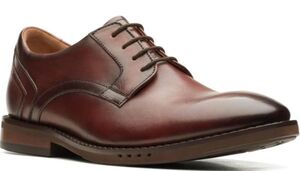 送料無料 Clarks 27.5cm 軽量感 ブラウン プレーン レースアップ ビジネス ブーツ レザー スーツ オフィス ランニング ブーツ JJJ199