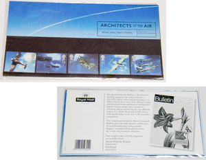 イギリス 購入 ARCHITECTS OF THE AIR 切手/ ROYAL MAIL MINT STAMPS/ 英国 限定/ ROY CHADWICK/ R E BISHOP/ R J MITCHELL/ レトロ/ WW2