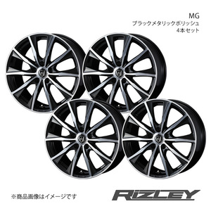 RiZLEY/MG ランサーエボリューション10 CZ4A ホイール4本セット【18×8.0J 5-114.3 INSET45 ブラックメタリックポリッシュ】0039921×4