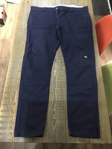 【送料込】Dickies ディッキーズ 811 スキニー WP811 スキニー ストレート　ダブルニー ローライズワークパンツ　細身　36×32 ネイビー