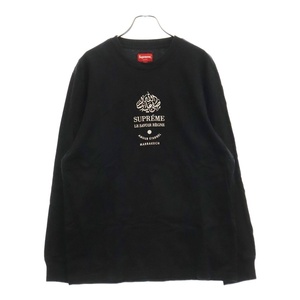 SUPREME シュプリーム 19AW Marrakech マラケシュ フロント刺繍 ロングスリーブ 長袖Tシャツ ブラック