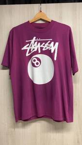 STUSSY ステューシー OLD STUSSY オールドステューシー Tシャツ パープル 8ボール ヴィンテージ フリーサイズ 80s 90s 店舗受取可