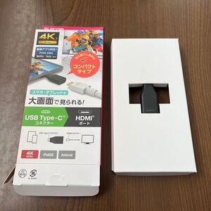 609p0403☆ エレコム USB Type-C & HDMI 変換アダプタ 4K 60Hz コンパクト 小型 [ Macbook Windows iPad Android 動画アプリ対応 ］