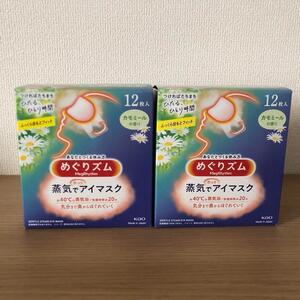 めぐりズム 蒸気でホットアイマスク カモミールの香り 2箱(合計24枚)